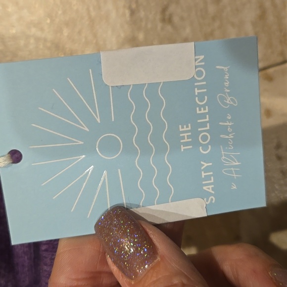 NWT The Salty Collection Heather Purple "Salty" Pom Beanie - Picture 6 of 7